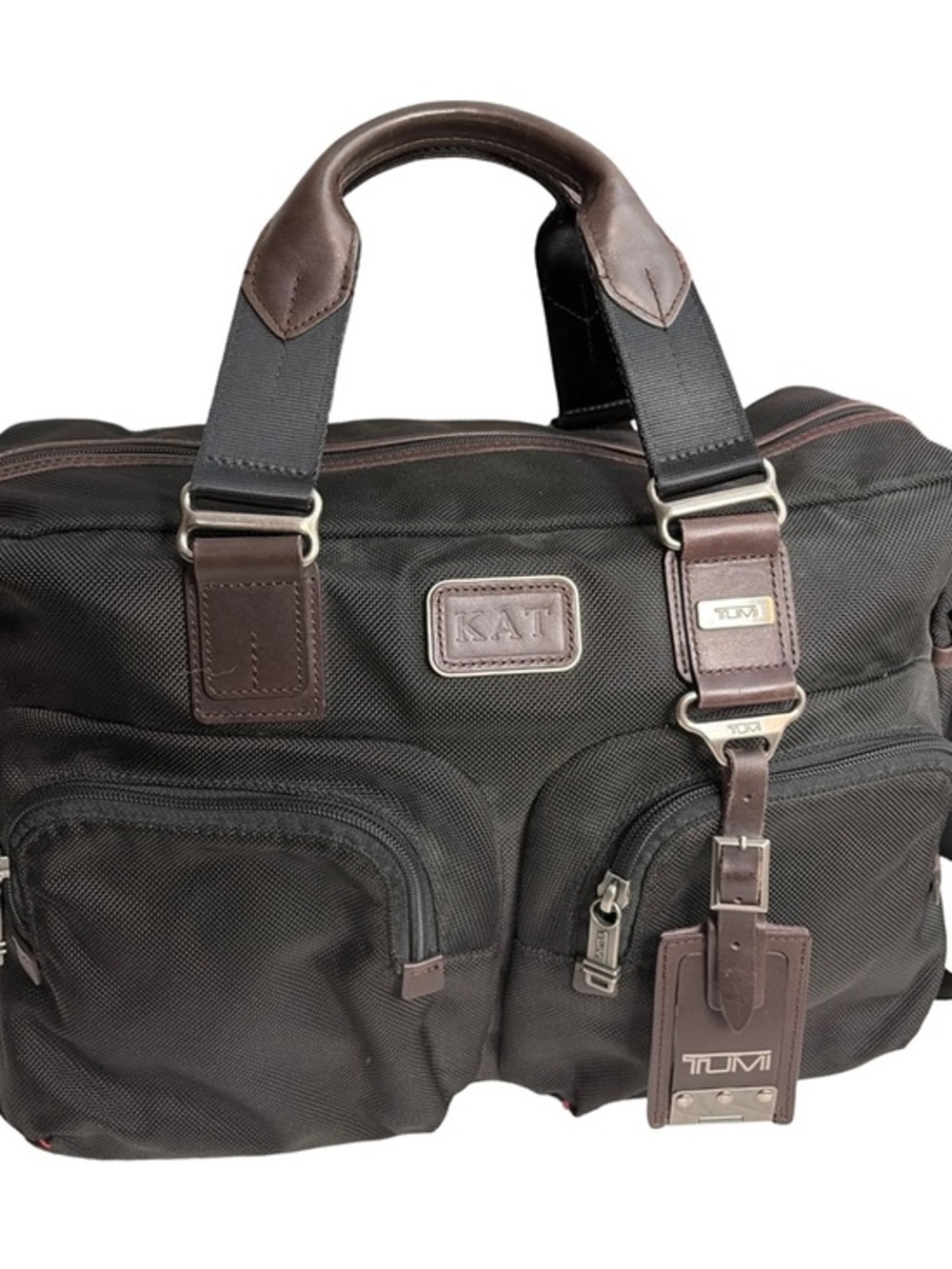 TUMI Alpha Bravo Essential Tote Black & Brown Travel Bag